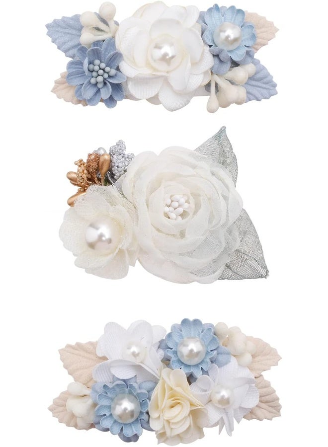 BFNAAgirl Flower Hair Clip BFNAAgirl Baby Girl Hair Bows Exquisite Hair Accessories Alligator Clips for Infants Toddlers Teen Kids Gift 3pcs/set - Image 1