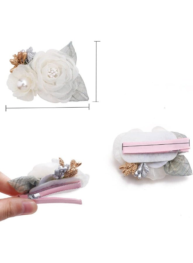 BFNAAgirl Flower Hair Clip BFNAAgirl Baby Girl Hair Bows Exquisite Hair Accessories Alligator Clips for Infants Toddlers Teen Kids Gift 3pcs/set - Image 4