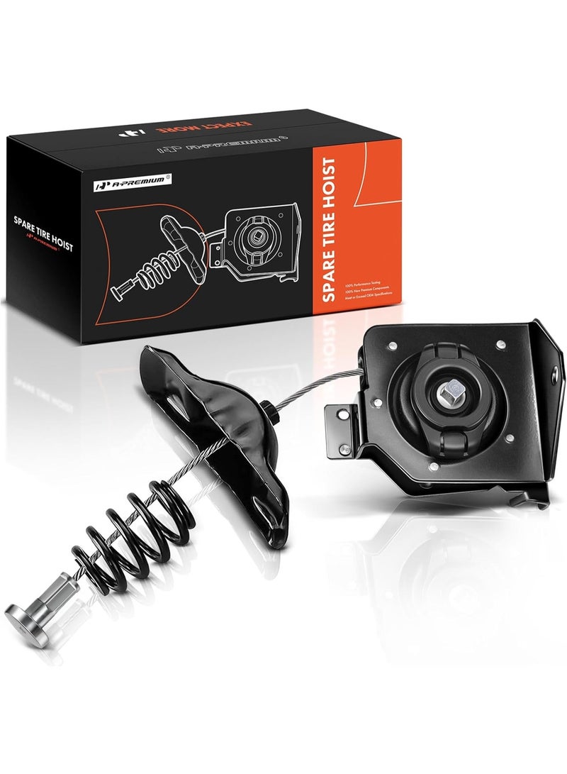 A-Premium Spare Tire Hoist Spare Tire Winch Carrier Compatible with Chevy Silverado 1500 99-18, 2500 3500 Suburban Tahoe & GMC Sierra 1500 99-18, 2500 3500 Yukon, Replace# 20870067, 15866164, 924-510 - Image 1