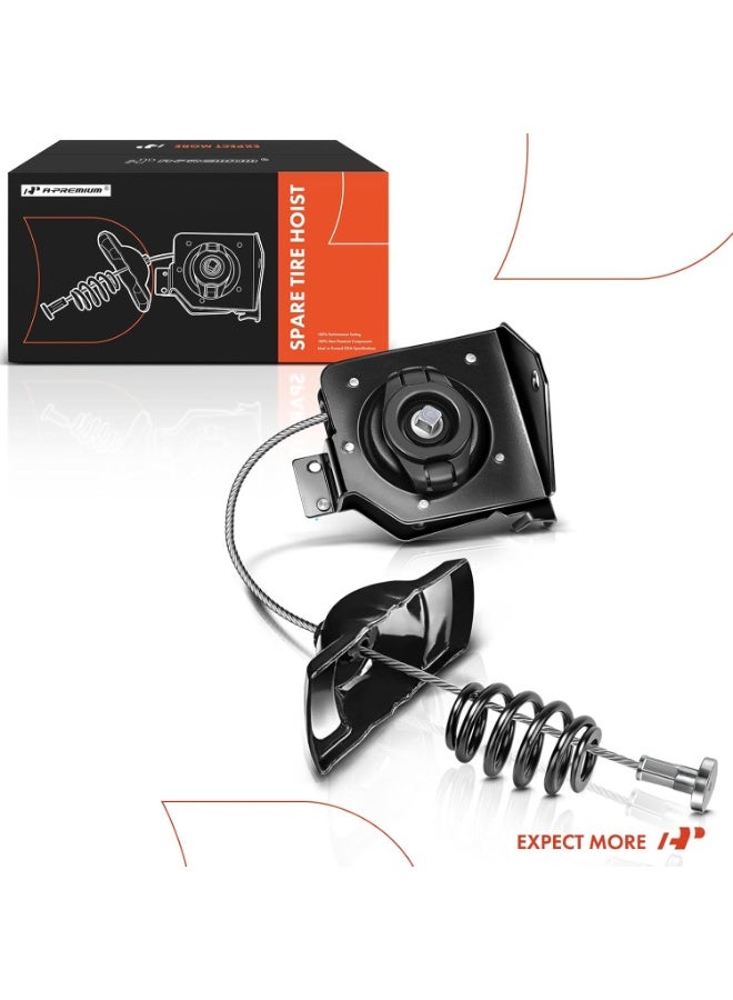 A-Premium Spare Tire Hoist Spare Tire Winch Carrier Compatible with Chevy Silverado 1500 99-18, 2500 3500 Suburban Tahoe & GMC Sierra 1500 99-18, 2500 3500 Yukon, Replace# 20870067, 15866164, 924-510 - Image 3