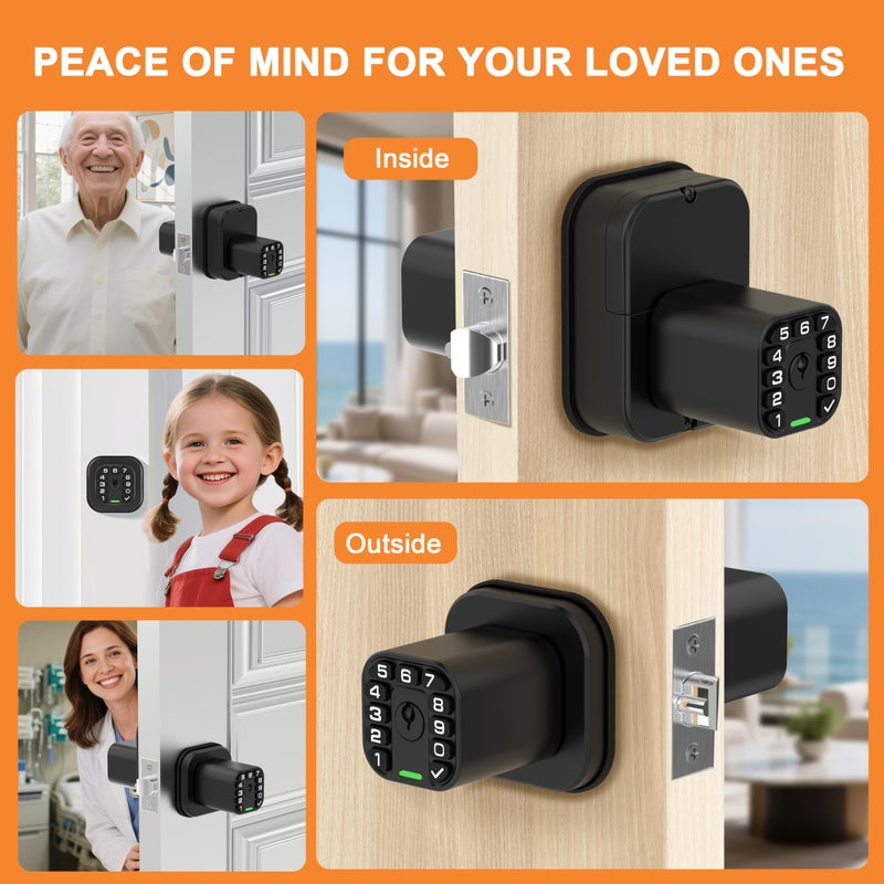Richelock IU52 Double-Sided Keypad Door Lock, All-Weather, Fully Waterproof Keyless Entry with Dual-Sided Programmable Codes, Same Key Both Sides for Outdoor, Indoor, Gate & Fence - Image 4
