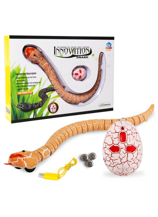 Remote Controlled Toy Reptiles 45 Styles Simulation Prank Animals Interactive Handheld Controller Plastic Material For All Ages-Color:9909A-D Infrared Remote Control Snake Orange 279 Grams Volume Weight 468 Grams-Specifications:Support Tagging  - Image 1