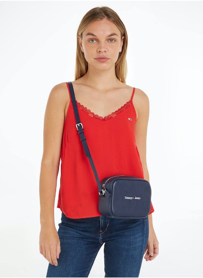 TOMMY HILFIGER - Women's Crossover Camera Handbag -  Polyurethane, Navy - Image 1