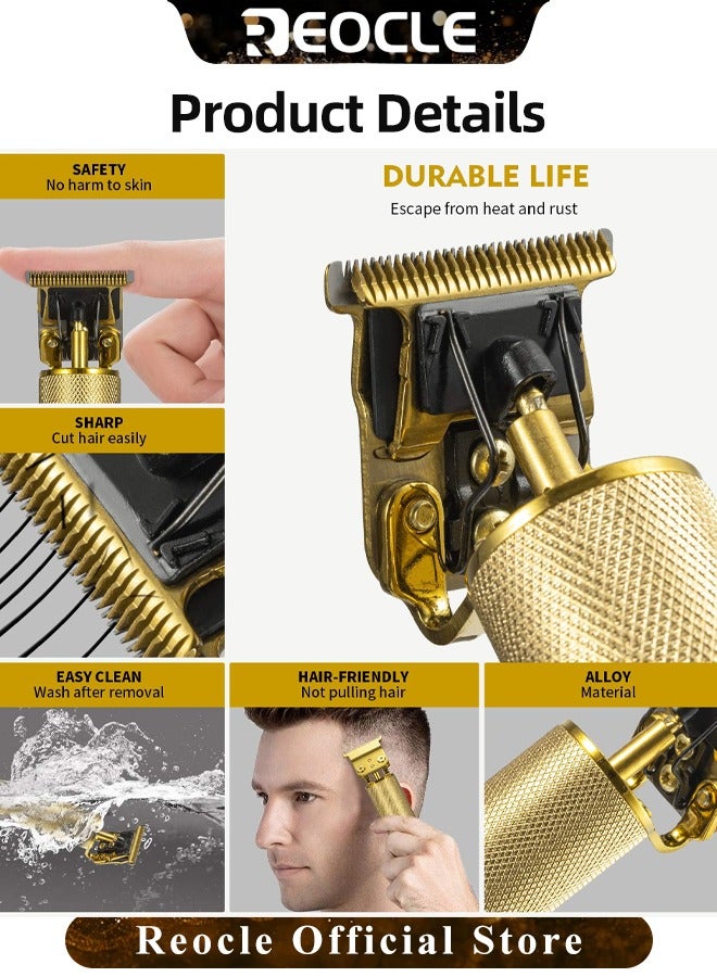 REOCLE Mens Hair Clipper Trimmer Electric Hair Clipper USB Rechargeable Professional Hair Clippers for Men Barber Tools Metal Body - Image 5
