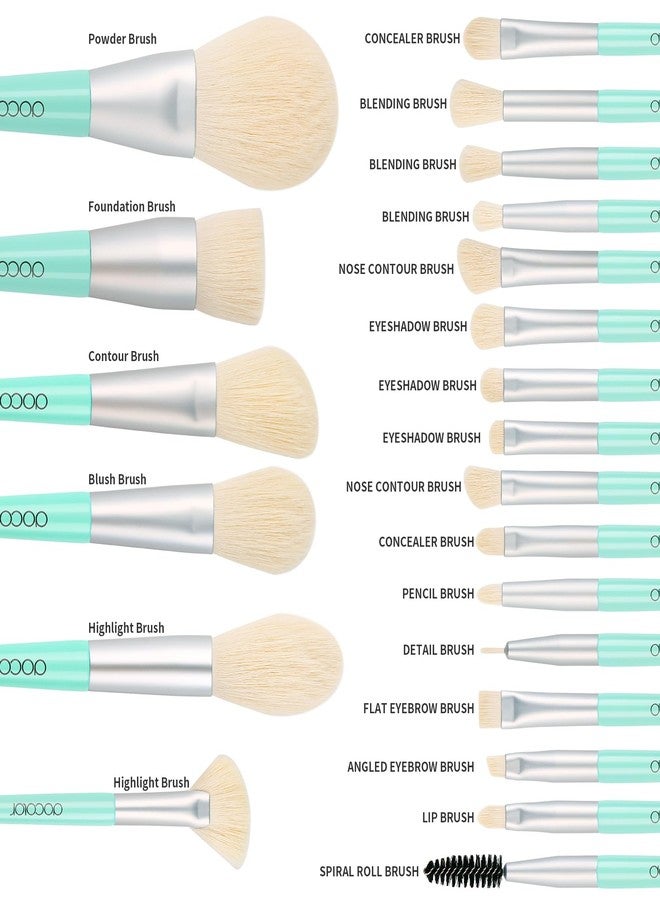 Docolor Makeup Brushes 22 Piece Professional Makeup Brush set Christmas Gift Cosmetic Kabuki Foundation Blending Face Powder Blush Contour Eyeshadow Natural-Synthetic Hair Travel Make Up Brushes set - Image 3