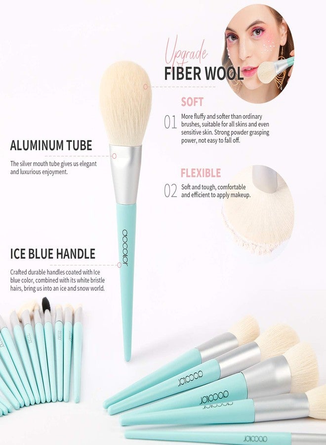 Docolor Makeup Brushes 22 Piece Professional Makeup Brush set Christmas Gift Cosmetic Kabuki Foundation Blending Face Powder Blush Contour Eyeshadow Natural-Synthetic Hair Travel Make Up Brushes set - Image 2