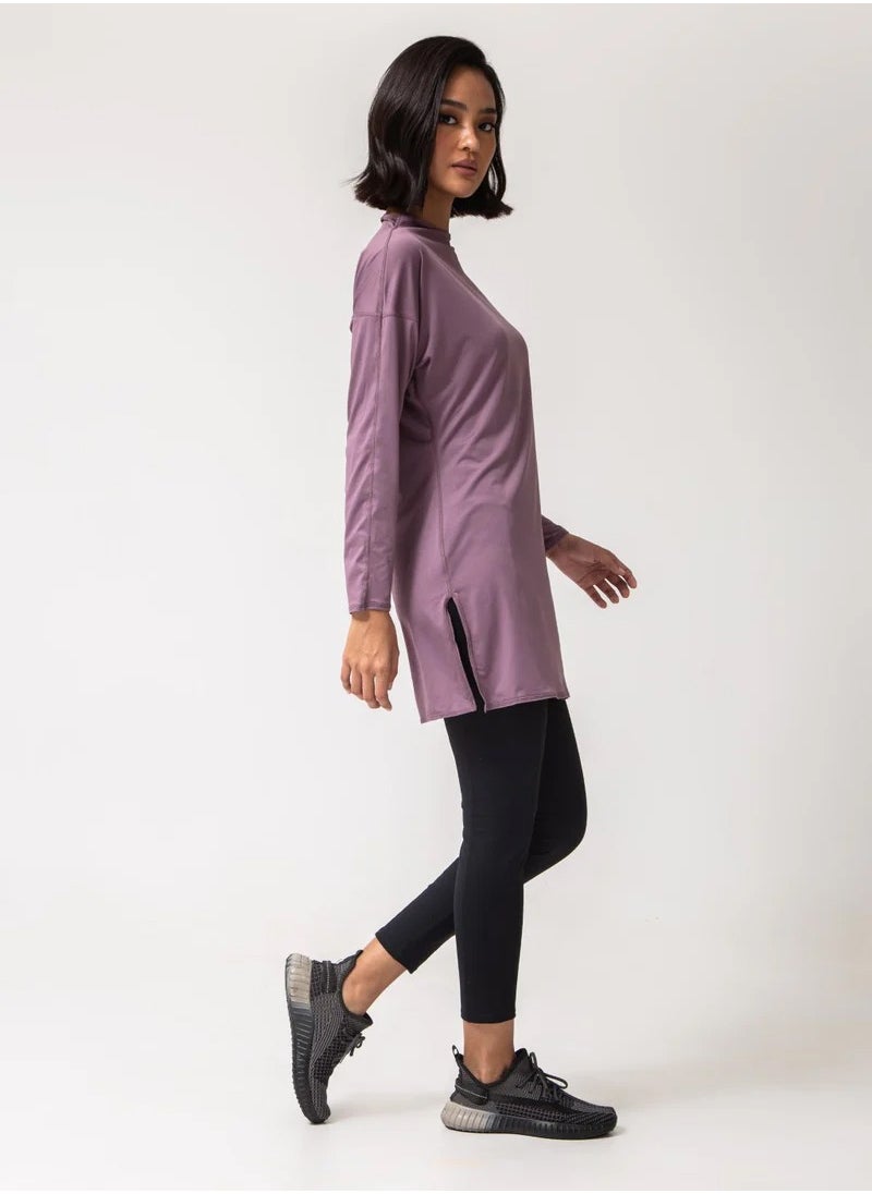 Vicino - Vicino Women's Sports Set - Relaxed Fit Midi Top with Long Pants Ideal for Workouts - Image 1