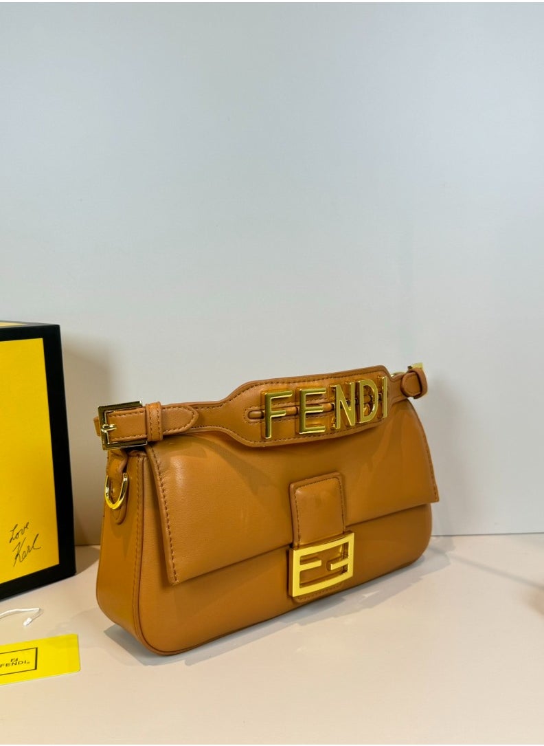 Fendi Rx - Baguette Leather Shoulder Bag - Image 1