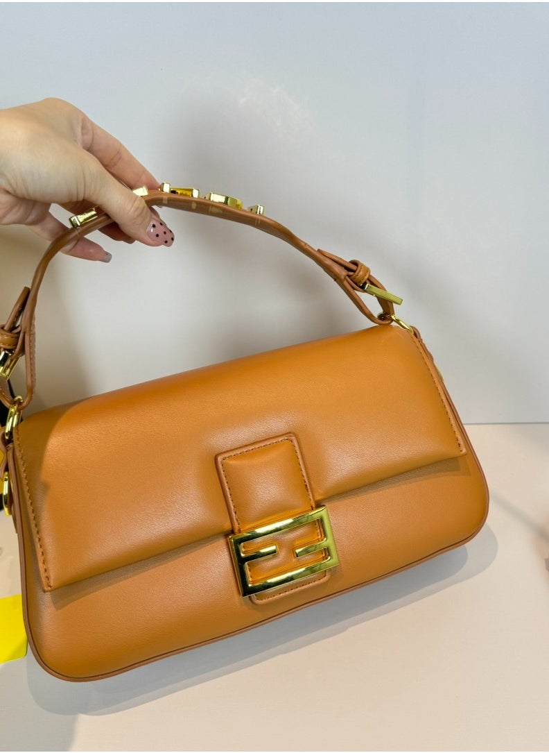 Fendi Rx - Baguette Leather Shoulder Bag - Image 1
