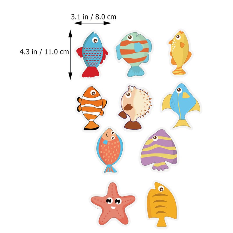 Waterproof Stickers for Childrens Bathing Cartoon Shower Sticker PVC 11x8cm Prevent Falls 10Pcs - Image 2