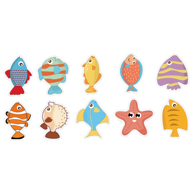 Waterproof Stickers for Childrens Bathing Cartoon Shower Sticker PVC 11x8cm Prevent Falls 10Pcs - Image 1