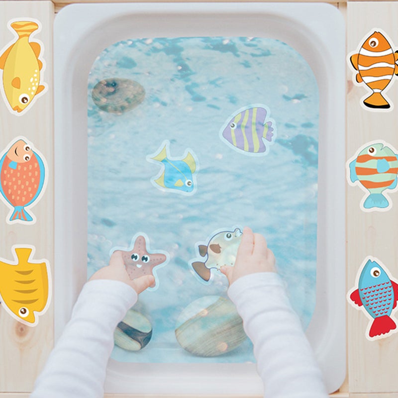 Waterproof Stickers for Childrens Bathing Cartoon Shower Sticker PVC 11x8cm Prevent Falls 10Pcs - Image 3