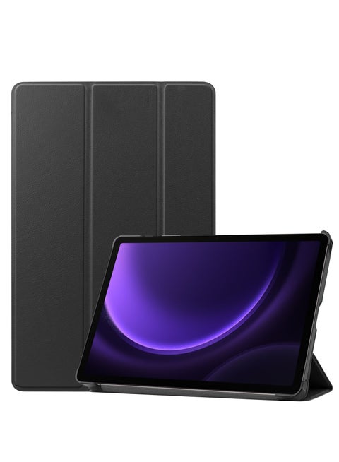 Case for Samsung Galaxy Tab S9 FE 11 Inch 2023 SM-X510/SM-X516 Premium Leather Flap Tablet Case with Stand Function Auto Wake/Sleep Cover (Black)