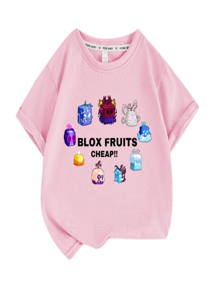 blox fruits Unisex Short Sleeve Stylish Top TShirt cotton Tee for Boys Girls Kid Children - Image 1