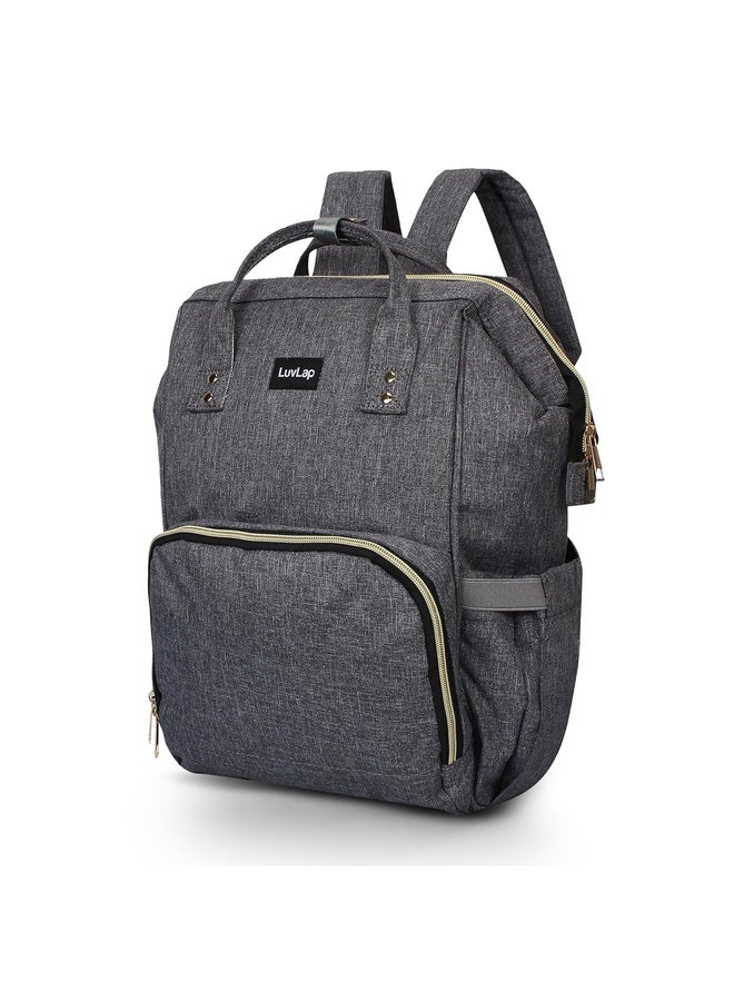 Luvlap Lily Multifunctional Waterproof Diaper Bag for Mothers for Travel, Mother Travelling Bag, Backpack Cum Tote bag for Mothers, Large storage capacity with 15 pockets (Grey) - Image 1