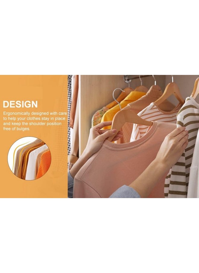 DD RETAILS Multipurpose Cloths Hanger Of Imported Wooden Cream Color With Chrome Hooks (10)  - Image 4