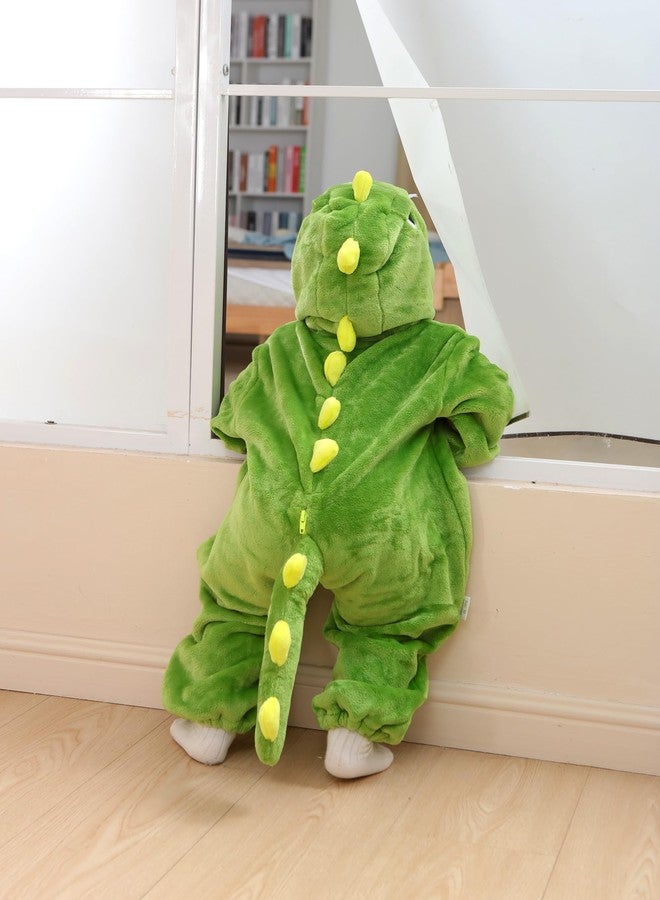 CuteOn Toddler Halloween Costume Onesie Cosplay Romper Christmas Infants Baby Costume Green Dinosaurs 12-18 Months - Image 5