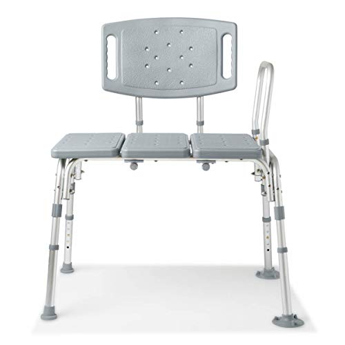 Medline Bariactric Tub Transfer Bench with AntiSlip Suction Feet Lightweight for Easy Movement for Use as a Shower Bench or Bath Seat 500lb Weight Capacity - Image 2