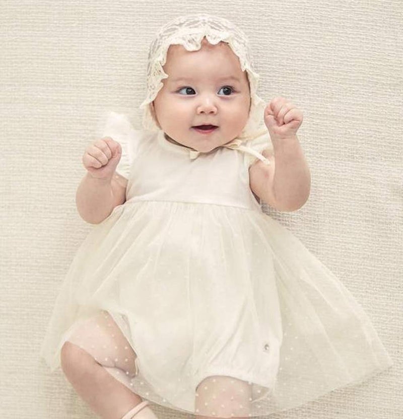 XYX Baby Girl Toddlers Breathable Lacy Bonnet Eyelet Cotton Adjustable Sun Protection Hat - Image 5