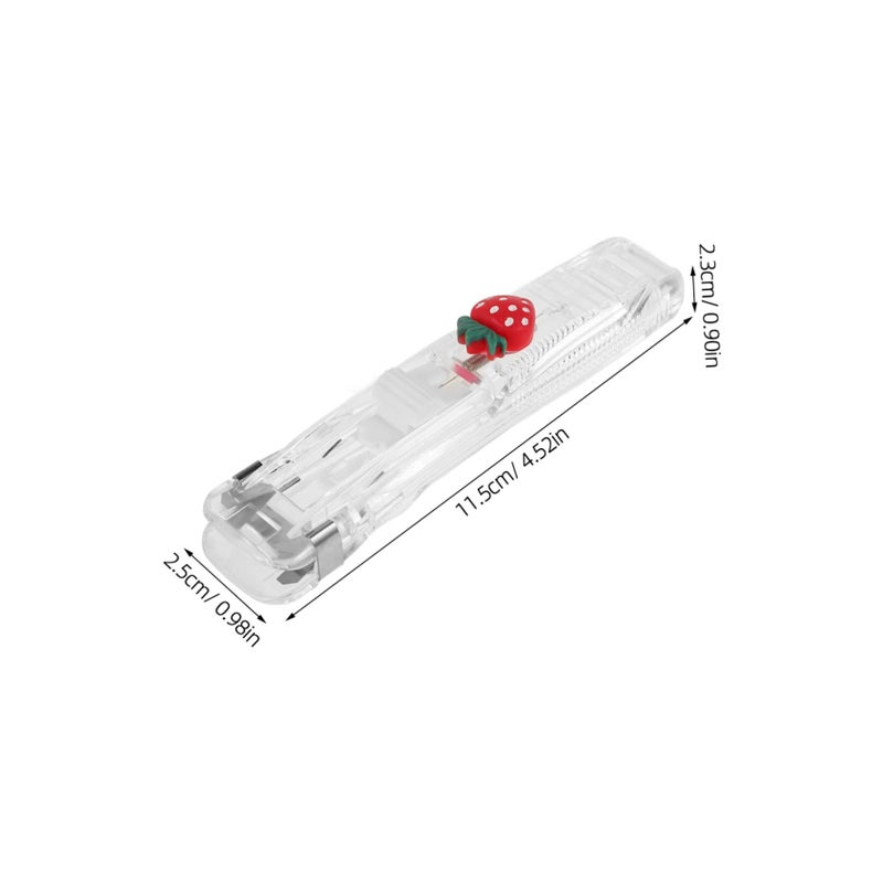 Reusable Push Clip Stapler for Office School Home Paper Document Clamp Black - Image 3