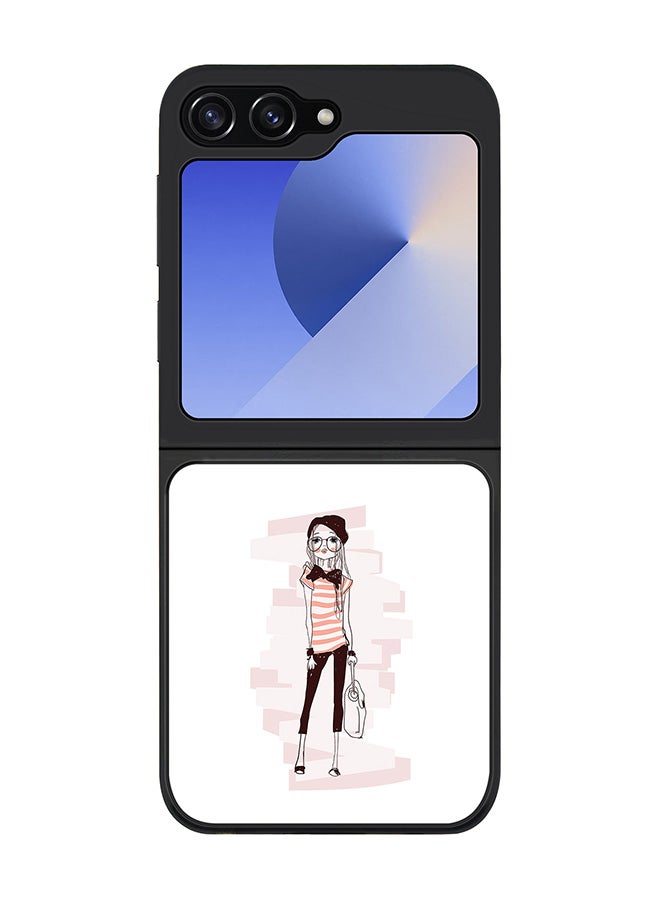 Stylizedd Rugged Black edge case for Samsung Galaxy Z Flip7 FE, Slim fit Soft Case Flexible Rubber Edges Anti Drop TPU Gel Thin Cover -  Style Queen - Image 1