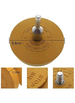 Generic Eraser Wheel Decal Remover, 3.5 inch Car Rubber Eraser Wheel, Sticker and Adhesive Removal Rubber Disk for Adhesive Sticker Pinstripe Decal Remover  - Image 2