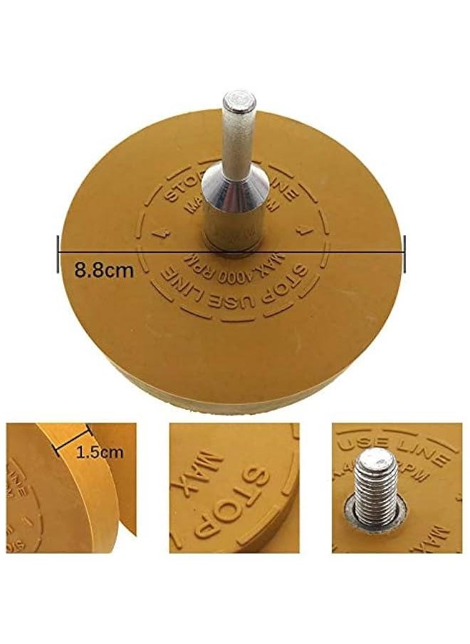 Generic - Eraser Wheel Decal Remover, 3.5 inch Car Rubber Eraser Wheel, Sticker and Adhesive Removal Rubber Disk for Adhesive Sticker Pinstripe Decal Remover - Image 1