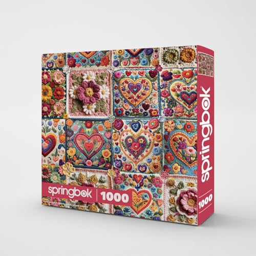 Springbok Crochet Hearts 1000 Piece Jigsaw Puzzle for Adults Poster Now Included Unique Cut Pieces Made in USA - Image 5