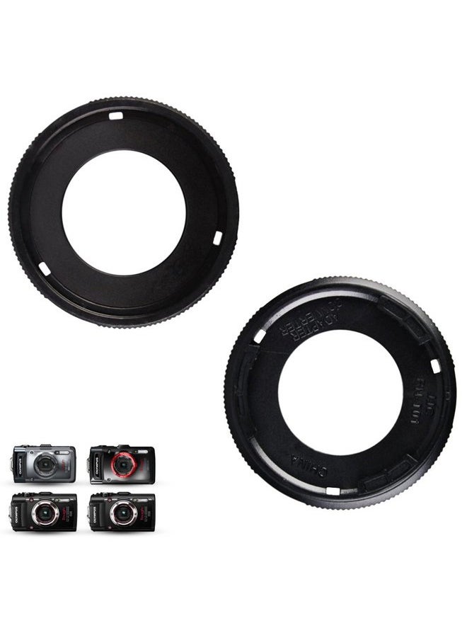 JJC - Conversion Lens Adapter Ring Replaces Olympus CLA-T01 Filter Adapter for Olympus Tough TG-7 TG-6 TG-5 TG-4 TG-3 TG-2 TG-1 Compatible with 40.5mm Filter and Lens Cap - Image 1