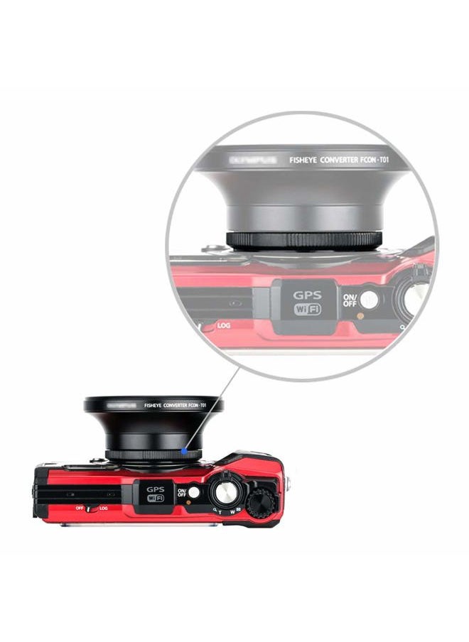 JJC - Conversion Lens Adapter Ring Replaces Olympus CLA-T01 Filter Adapter for Olympus Tough TG-7 TG-6 TG-5 TG-4 TG-3 TG-2 TG-1 Compatible with 40.5mm Filter and Lens Cap - Image 1