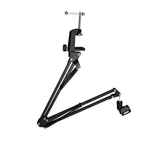 Brain Freezer Microphone Stand with Suspension Boom Scissor Arm – Adjustable Universal Clamp with Mic Holder (Black) - Image 4