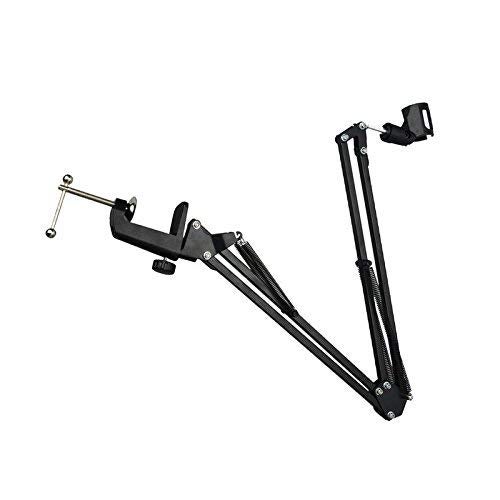 Brain Freezer Microphone Stand with Suspension Boom Scissor Arm – Adjustable Universal Clamp with Mic Holder (Black) - Image 5