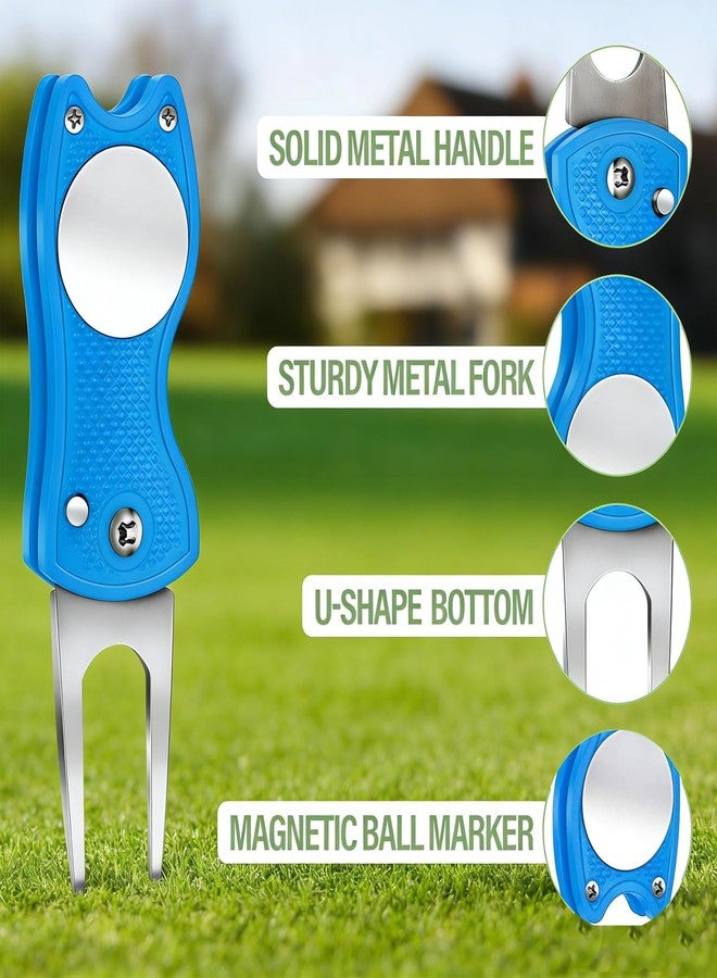 TZWXHDM Golf Divot Repair Tool, All Metal Foldable Divot Tool with Pop-up Button & Magnetic Ball Marker, Mini Divot Repair Tool, Best Choice for Professional Golfers - Image 2
