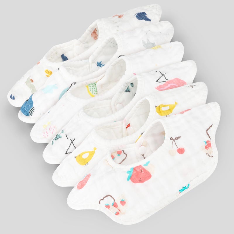 MERLINAE MERLINAE Muslin Baby Bandana Drool 360 Bibs for Boys Girls Newborn Infant for Drooling and Teething100 Organic Cotton and Super Absorbent Hypoallergenic Pullover