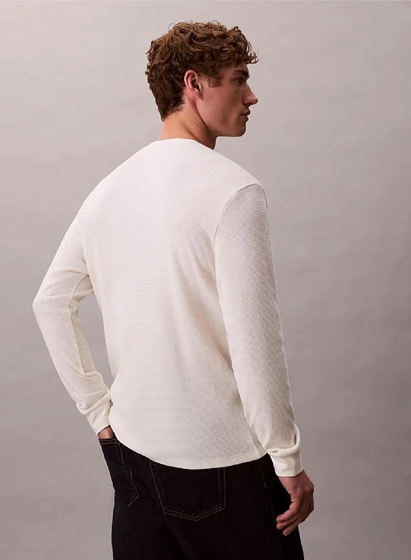 Calvin Klein Tofu Long Sleeve Waffle T-Shirt for Men | Best Price UAE