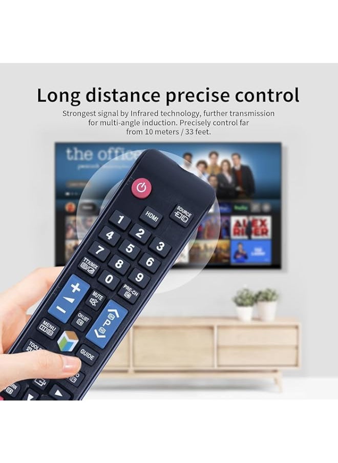 Generic - Replacement Remote Control for Samsung LCD/LED Smart TV – Compatible with Models UN40EH5300F, UN40ES6100F, UN46EH5300F, and More, Replaces BN59 01198Q, AA59 00581A, AA59 00638A - Image 1