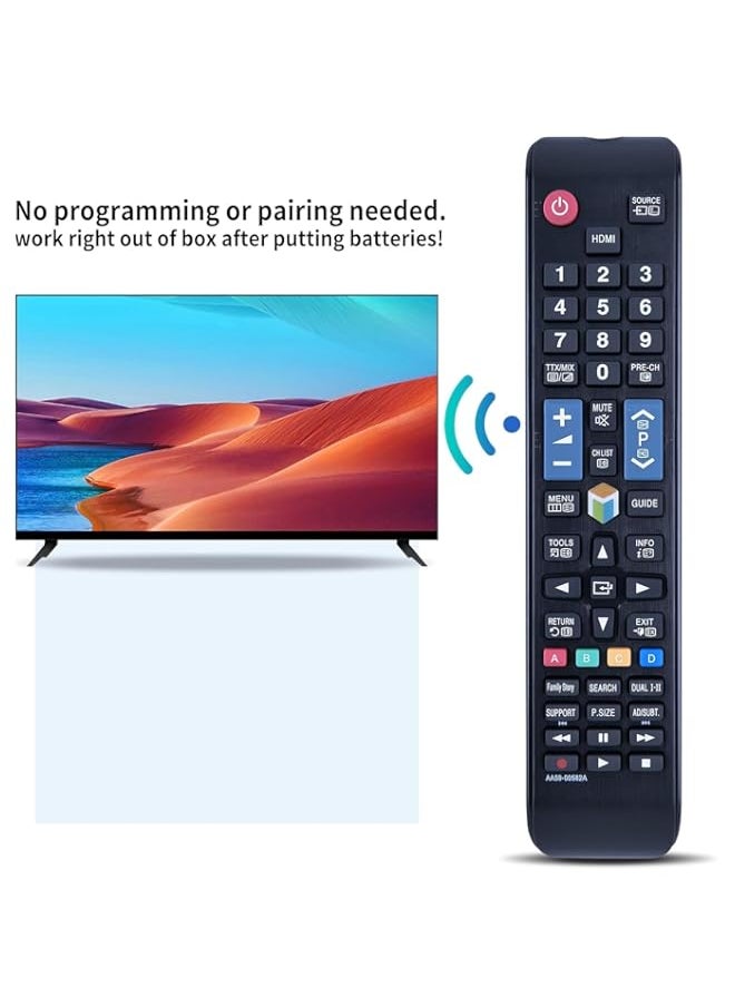 Generic - Replacement Remote Control for Samsung LCD/LED Smart TV – Compatible with Models UN40EH5300F, UN40ES6100F, UN46EH5300F, and More, Replaces BN59 01198Q, AA59 00581A, AA59 00638A - Image 1