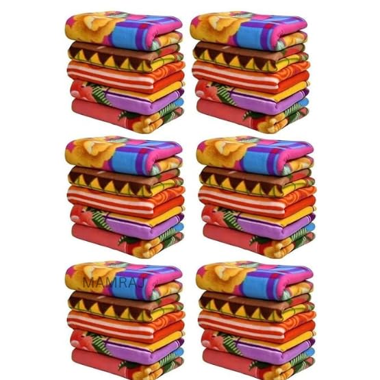 MAMRAJ Stylish Polar Fleece Single Bed AC Fleece Wool Blanket - 58x88 Inch || Skin Friendly || Multicolour || Set of 20 || - Image 1