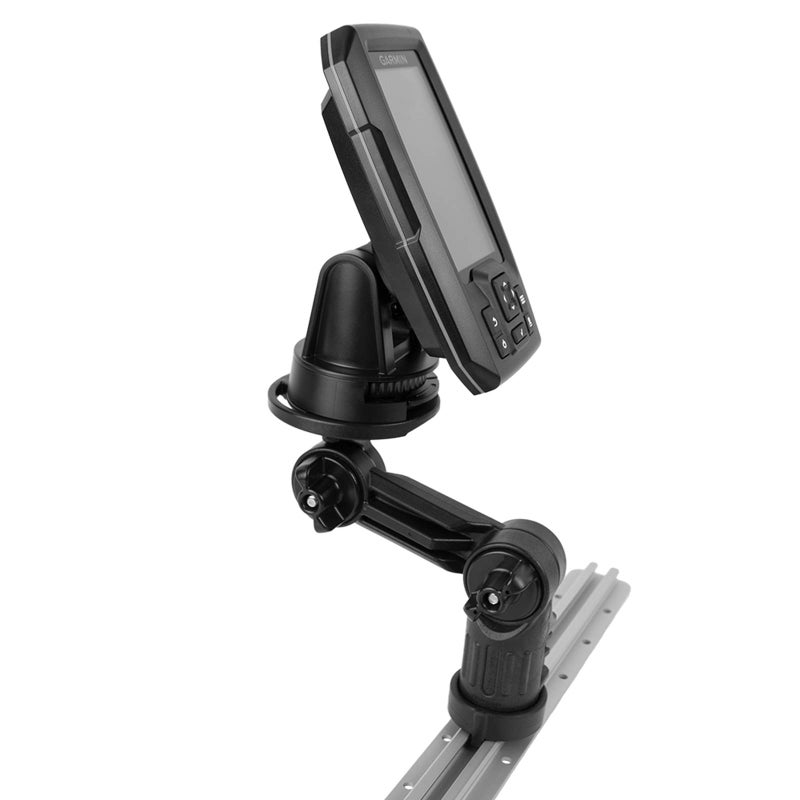 YakAttack Round Base Fish Finder Mount | Kayak Track Mount | Fits Garmin Striker 4 & Raymarine Dragonfly 7 Pro | Secure Kayak Rail Mount | Works with GearTrac & MightyMount | Hardware Included - Image 5
