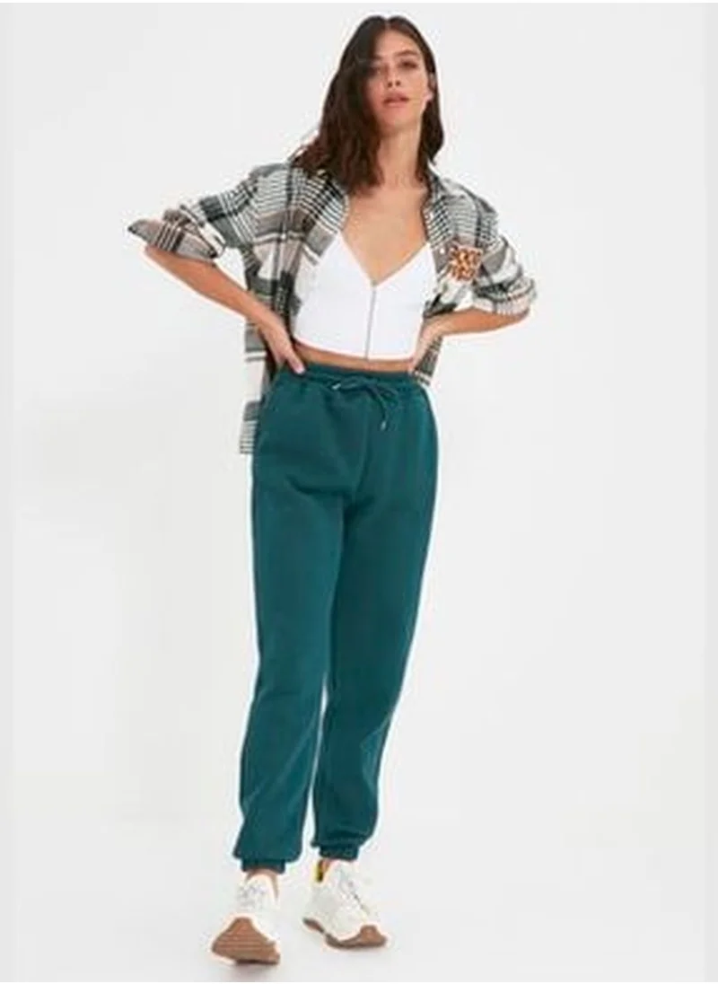 trendyol Petrol Thick Fleece Inside Basic Knitted Sweatpants TWOAW22EA0468