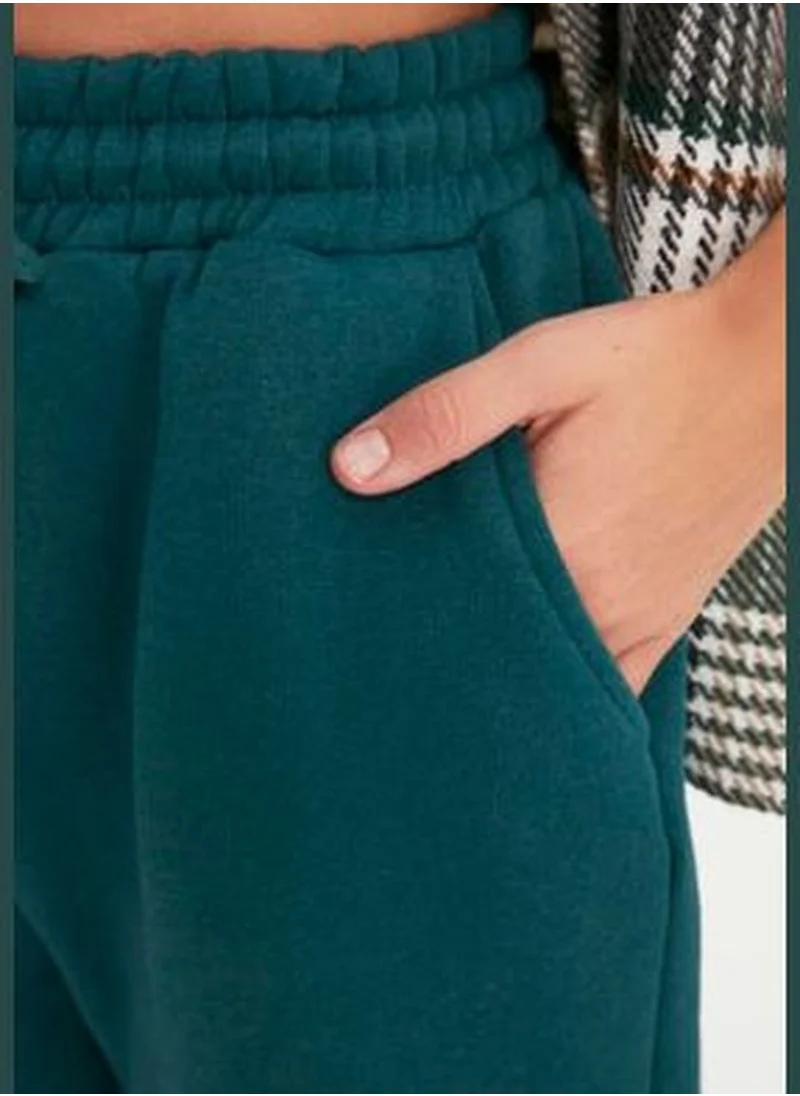 trendyol Petrol Thick Fleece Inside Basic Knitted Sweatpants TWOAW22EA0468