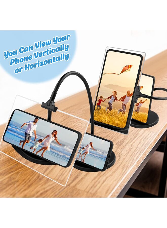 Magnifying Glass with Stand, Flexible Gooseneck Magnifying, Large Page Magnifier for Reading Small Prints & Low Vision Seniors with Aging Eyes (Color : BLACK) - Image 4