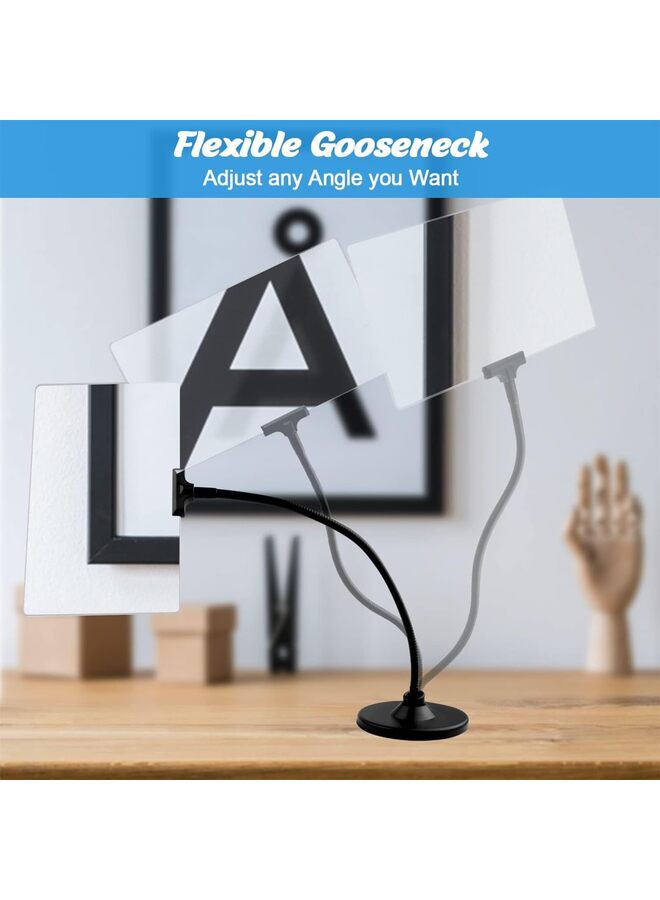 Magnifying Glass with Stand, Flexible Gooseneck Magnifying, Large Page Magnifier for Reading Small Prints & Low Vision Seniors with Aging Eyes (Color : BLACK) - Image 3
