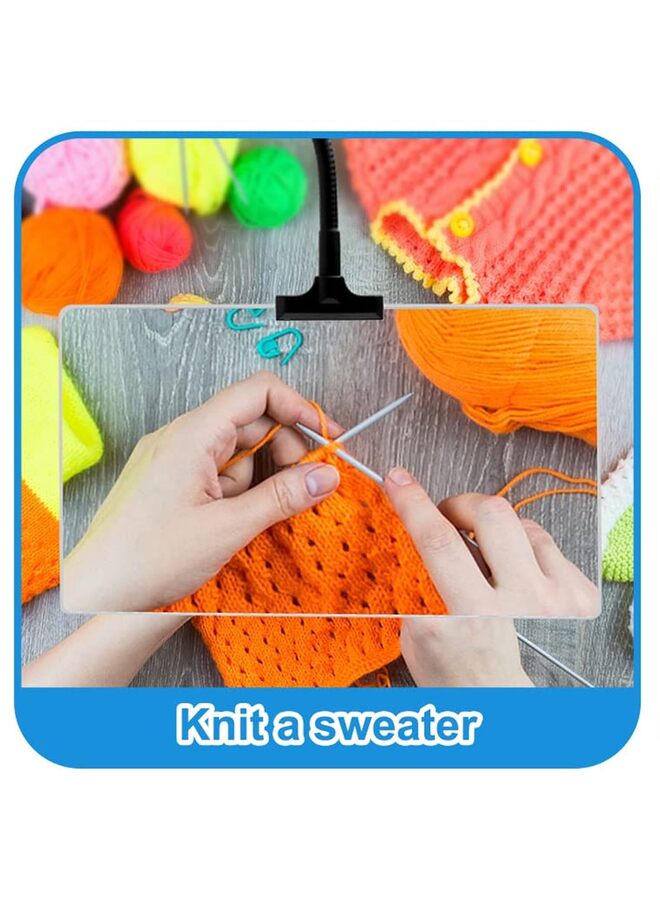 Magnifying Glass with Stand, Flexible Gooseneck Magnifying, Large Page Magnifier for Reading Small Prints & Low Vision Seniors with Aging Eyes (Color : BLACK) - Image 5