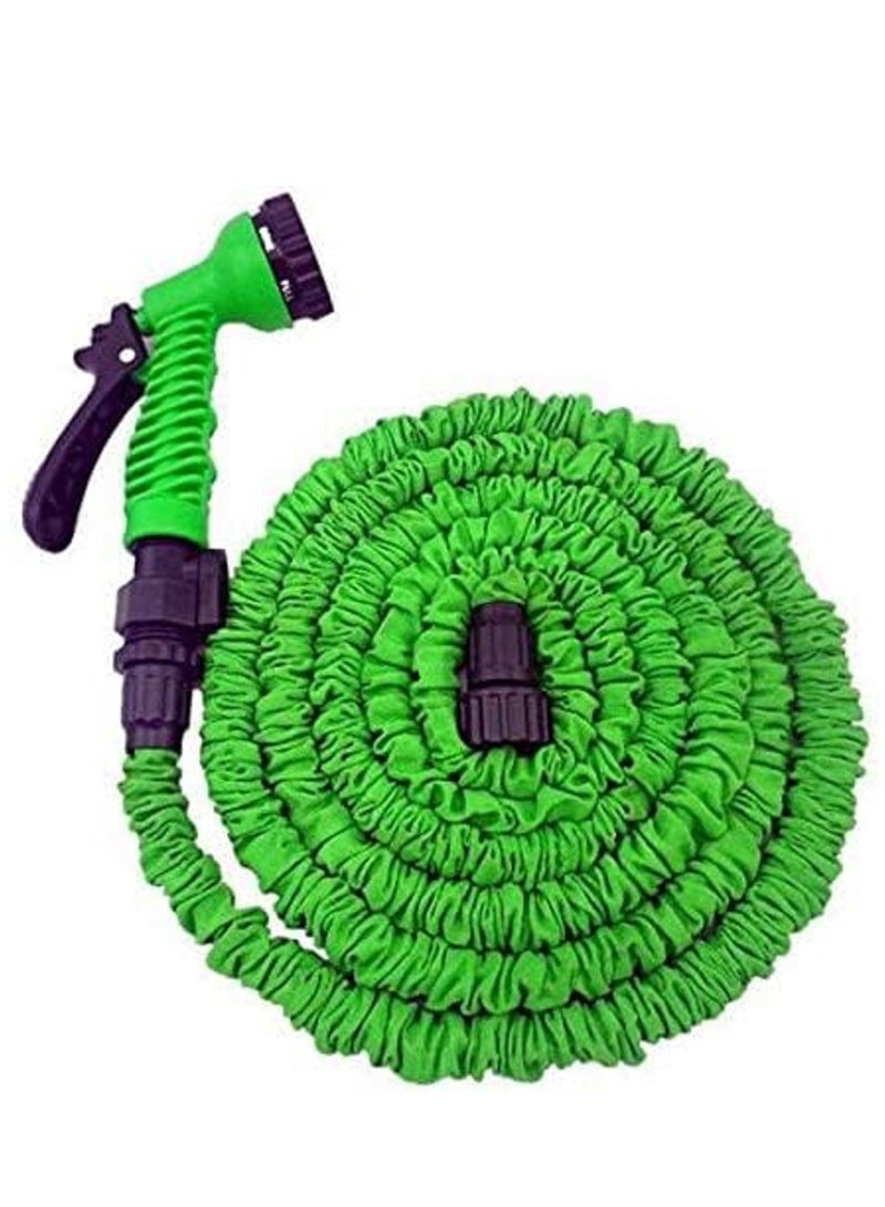 Generic Water Hose With Water Pump Nozzle Green 45meter  - Image 1
