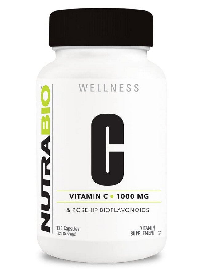 NutraBio Vitamin C With Rose Hips Supports Healthy Bones Teeth And Gums Immune Function No Fillers Or Excipients (120 Capsules 1000Mg Of Vitamin C Per Capsule) - Image 2