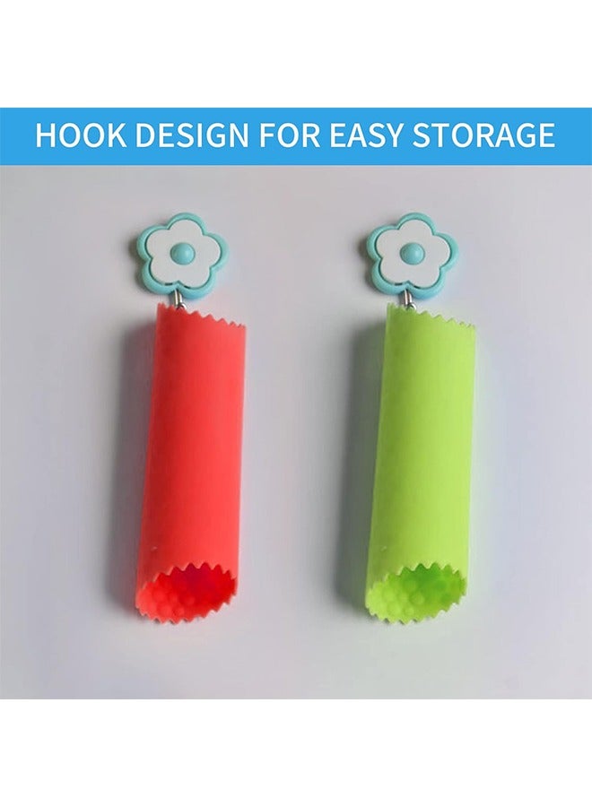 HS 3PCS Silicone Garlic Peeler, Garlic Skin Remover, Garlic Peeling Tube Roller, Easy Quick To Peeled Garlic Cloves With Best Silicone Tube Roller Garlic Peeling Kitchen Tool - Image 5