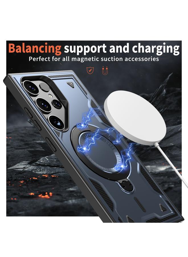 اس-توب جراب لهاتف Samsung Galaxy S23 Ultra 5G PC Hybrid TPU Armor MagSafe Ring Holder جراب هاتف - Image 3