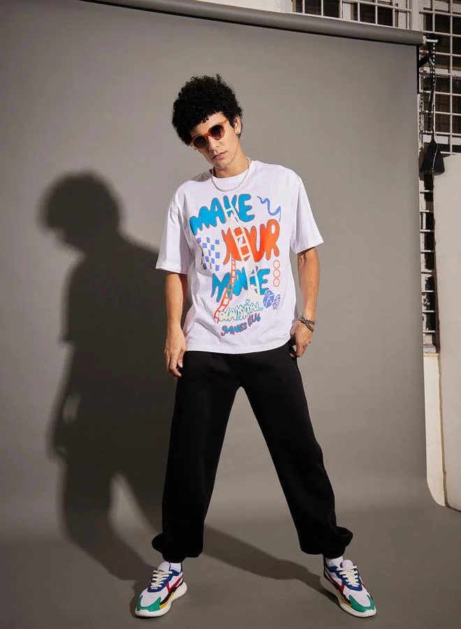Mascln Sassafras Make Your Move Graphic Oversized T-Shirt by Styli