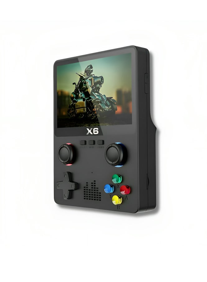 X6 Game Console, X6 Handheld Game Console, X6 Retro Game Console 15000+ Games, 3.5 Inch Screen Mini Retro Game Console, Dual 3D Joystick, Game Console X6 Supports 2 Player , Tv Output (Double - Black) - Image 2